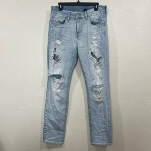 H&M Skinny Coupe Moulante & Denim Distressed Light Blue men’s Jeans